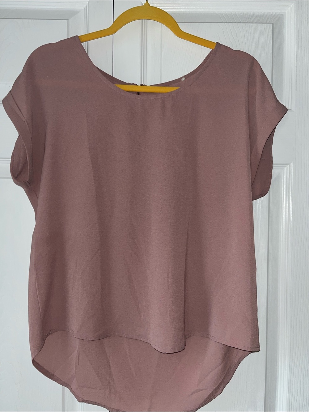Womens Dusty Rose Short Sleeve Blouse
